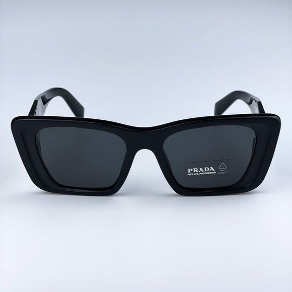 NEW Prada PR08YS 1AB5S0 Black Dark Gray Cat Eye Unisex Sunglasses - Picture 5 of 14